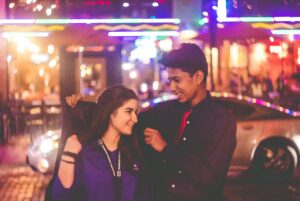young couple dating