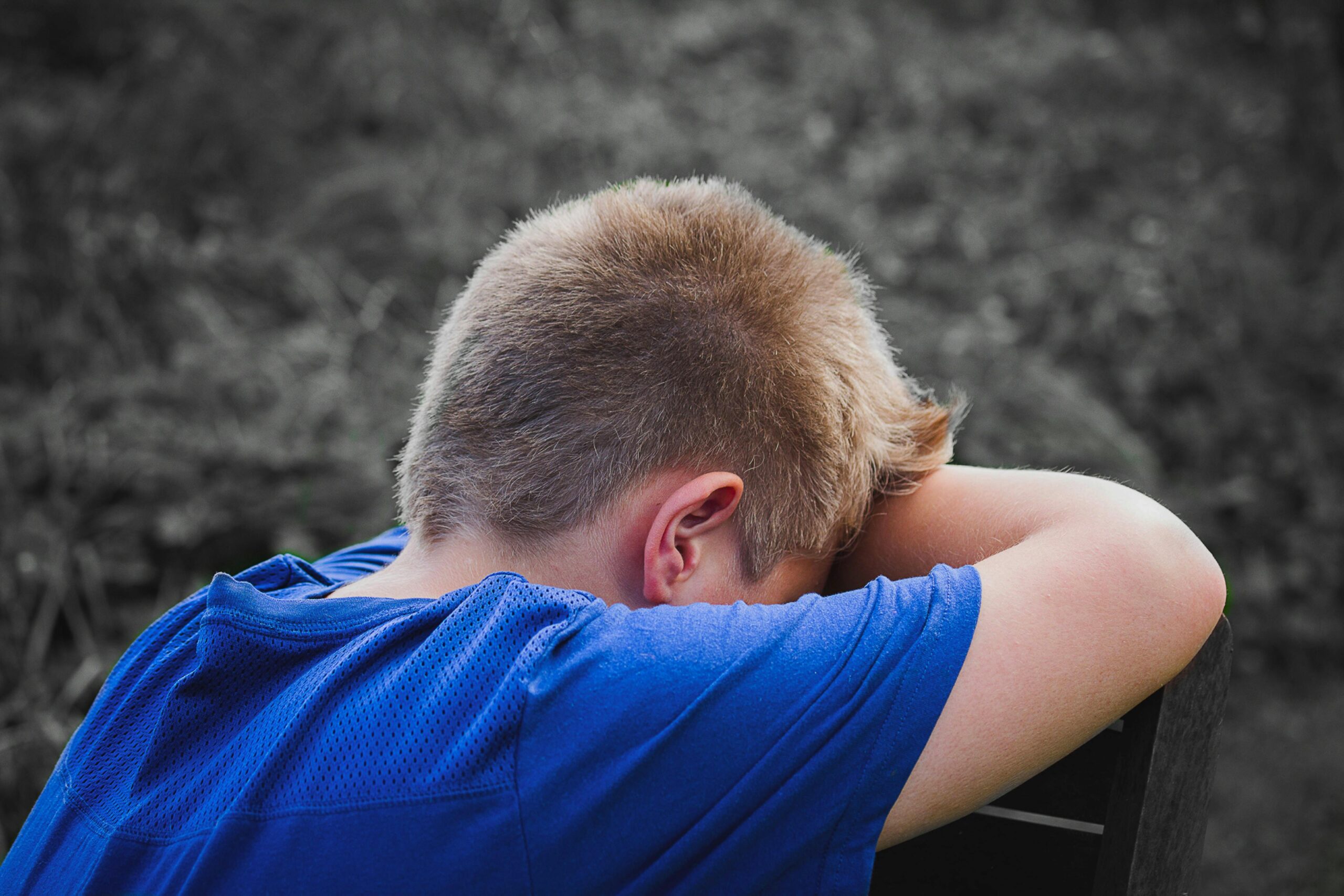 little boy having a hard time with sleeping