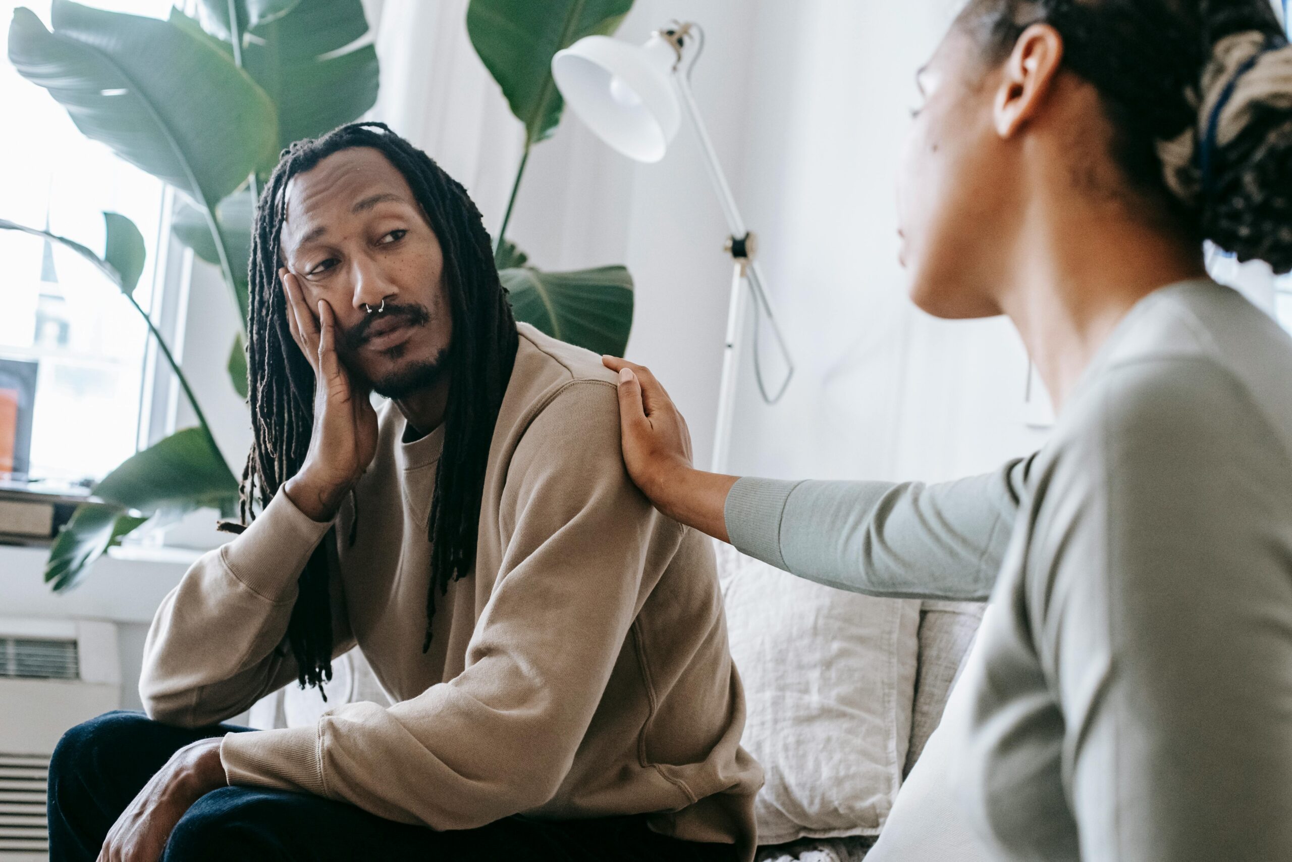 man suffering from situational depression