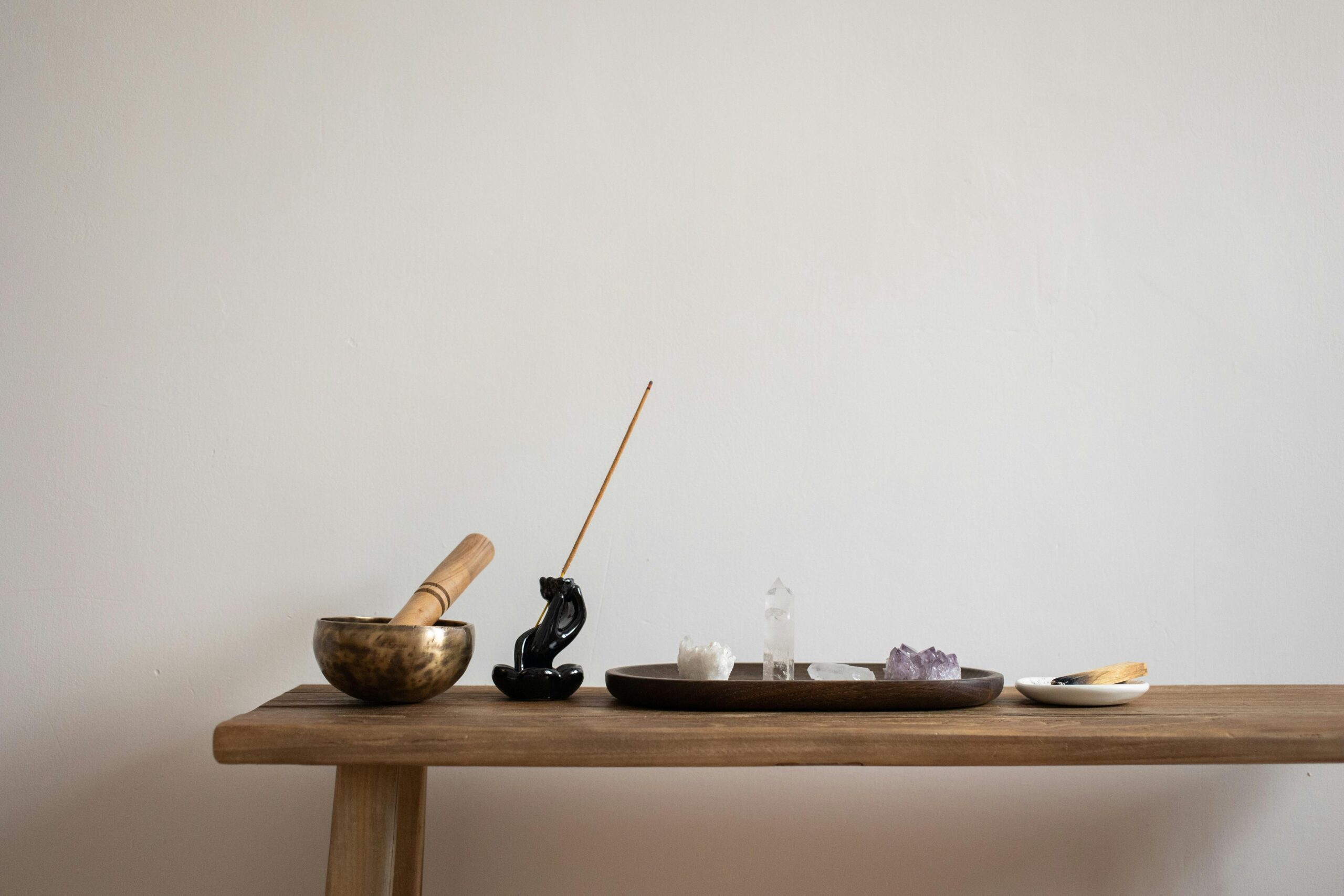 table full of holistic medicine