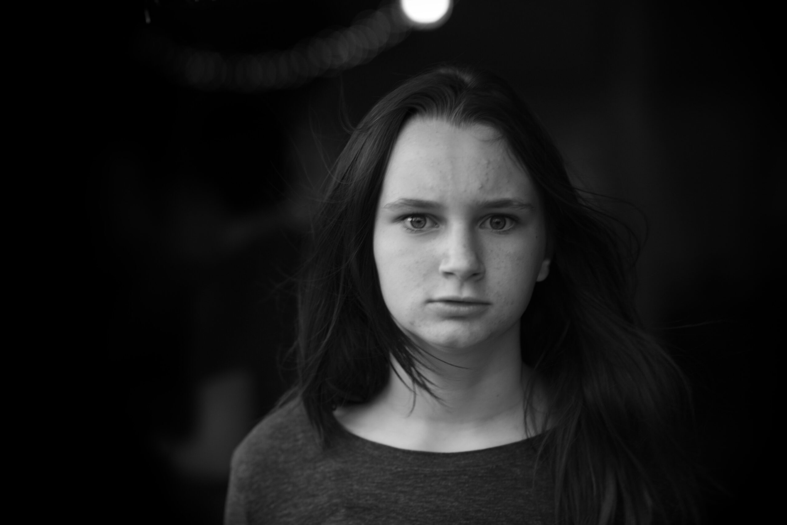 young girl really angry with herself