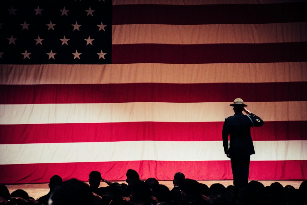 united states military and flag
