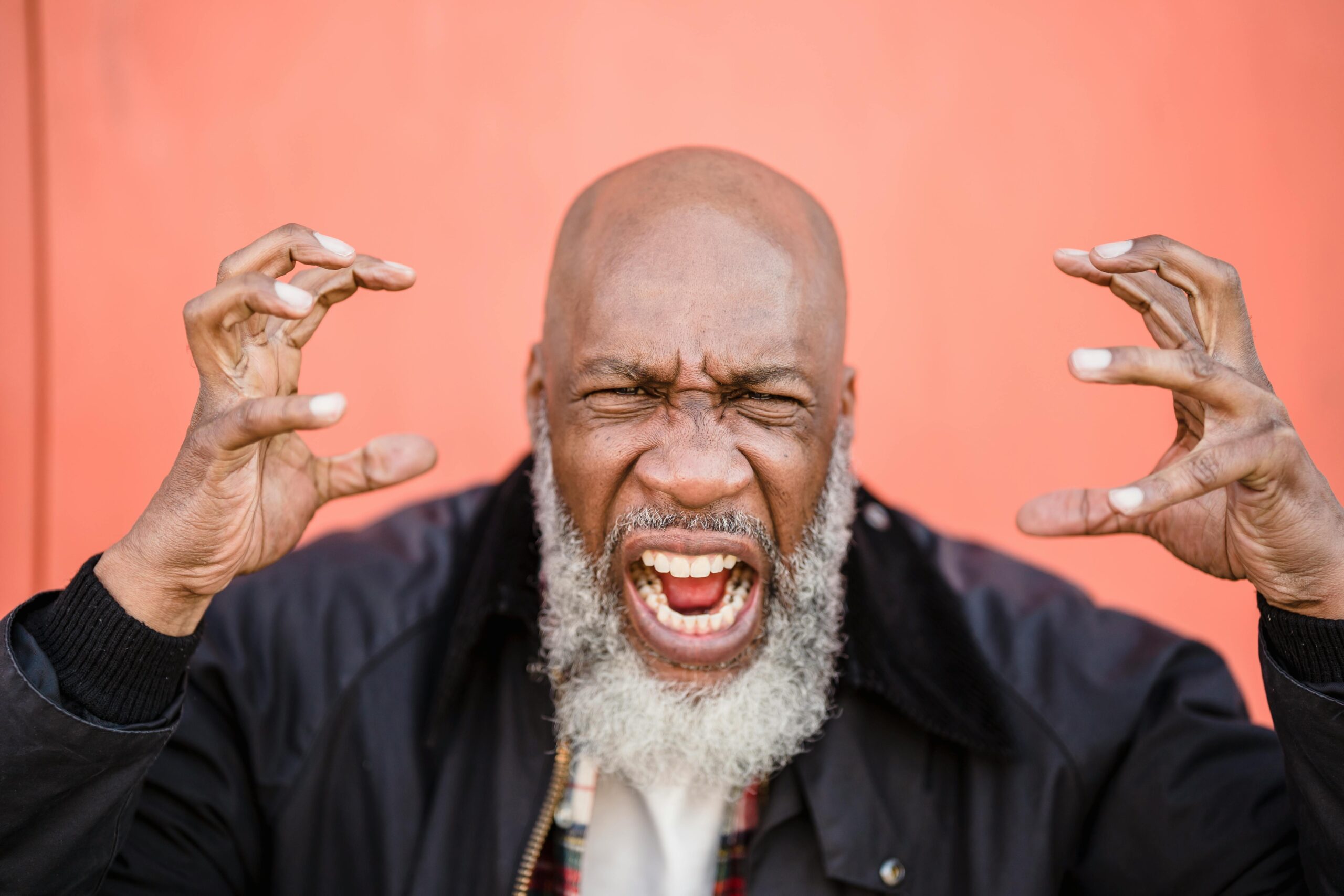 man becoming really angry
