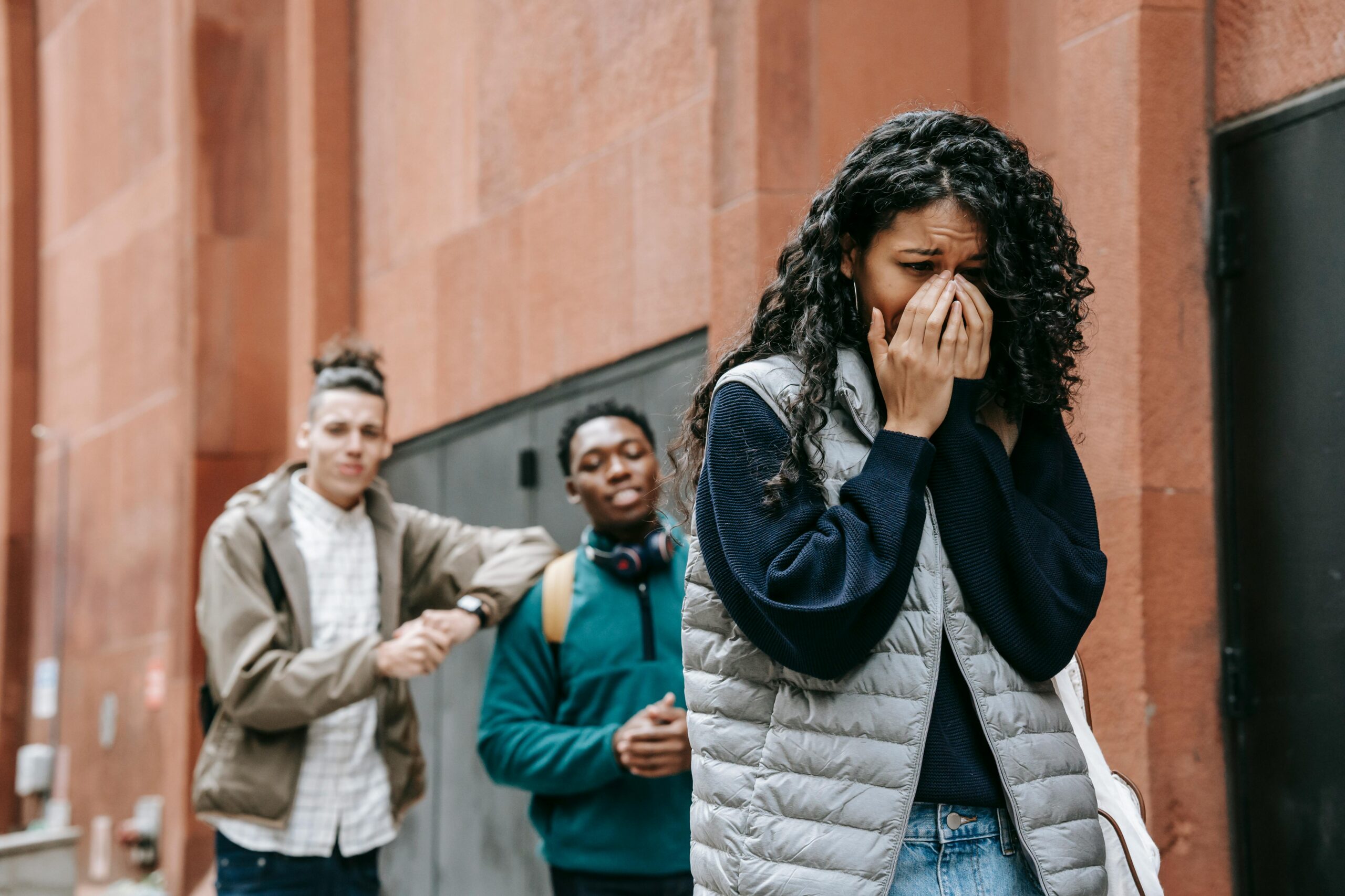 young teenage girl being bullied