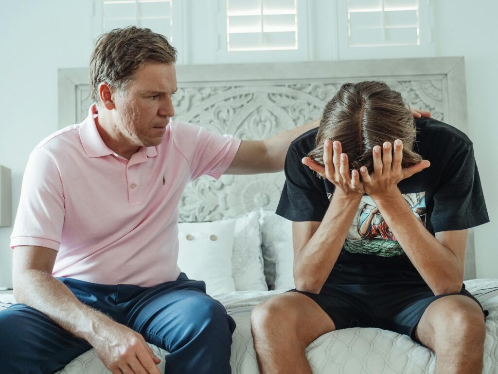 struggling teen battling depression