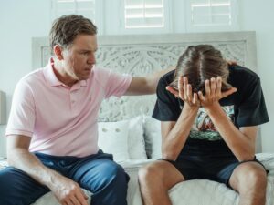 struggling teen battling depression