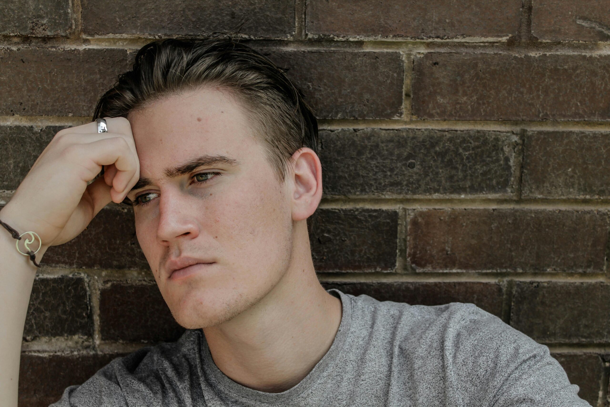 young man struggling emotional