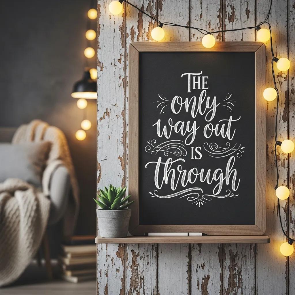 Inspirational quote on a canvas, promoting strength and hope for emotional healing