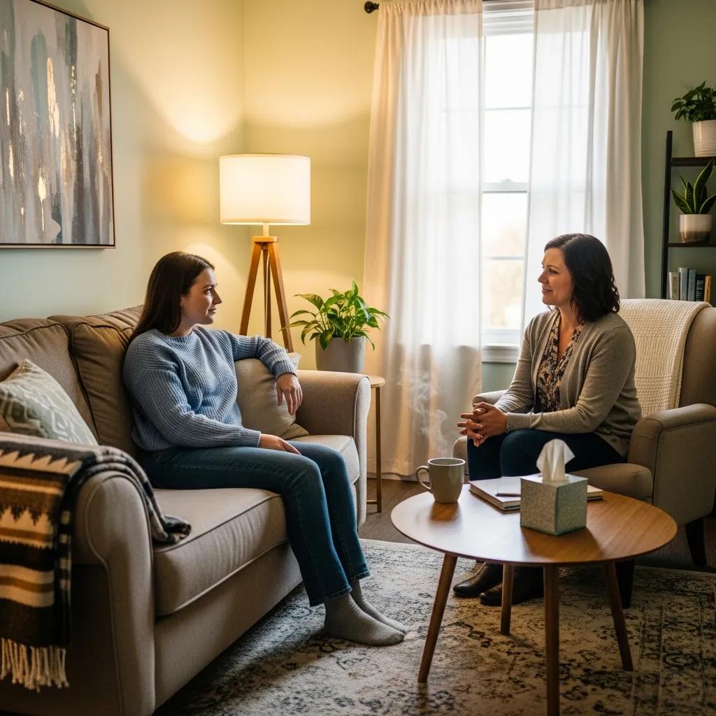 Therapy session illustrating support and healing for Complex Post Traumatic Stress Disorder