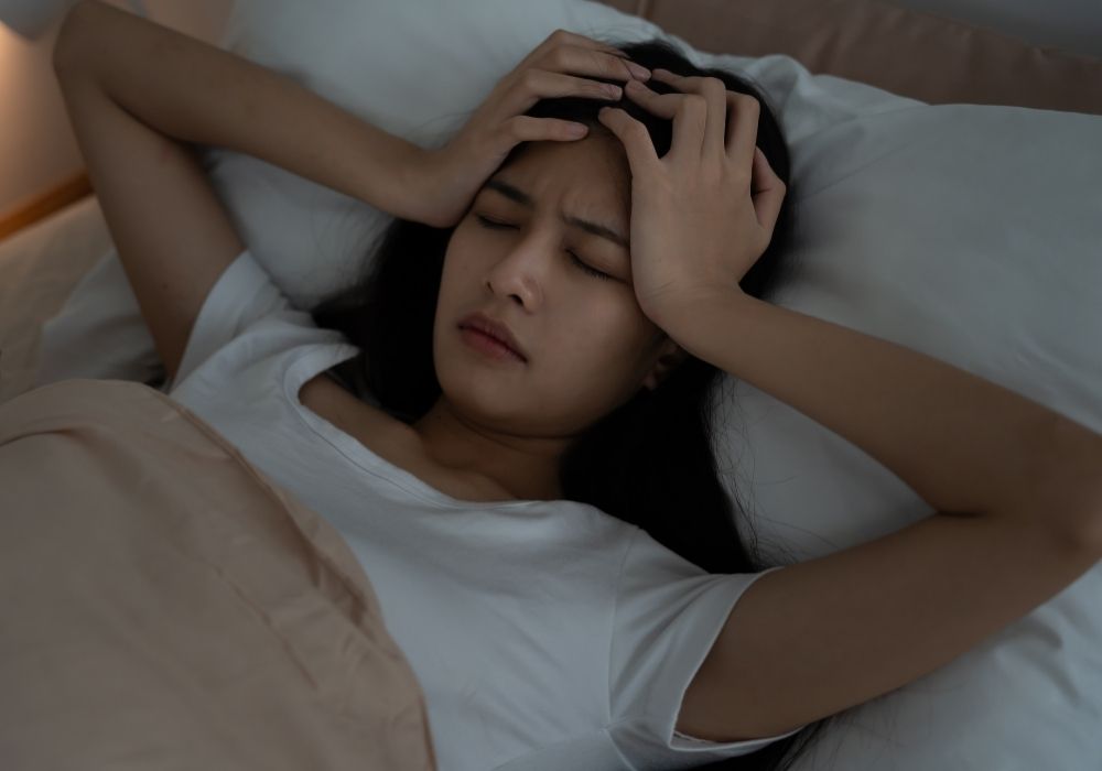 person dealing with insomnia