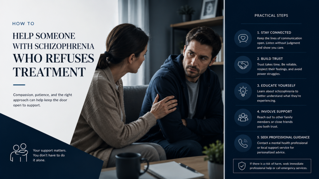 how to help someone with schizophrenia who refuses treatment