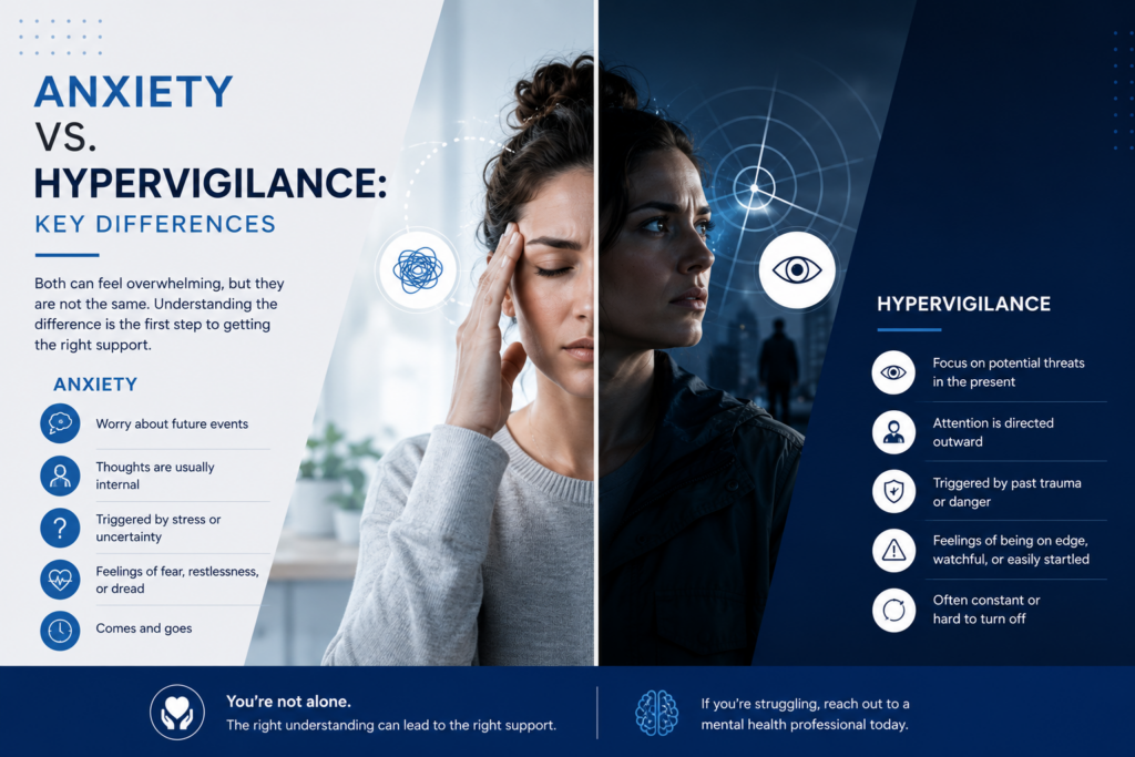 Anxiety vs Hypervigilance