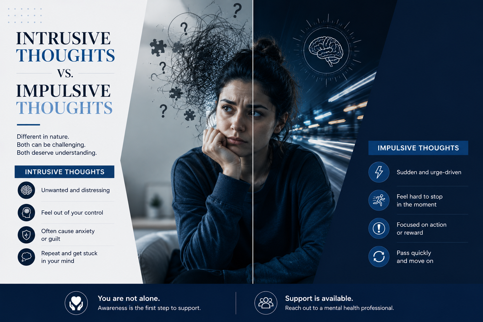 Intrusive Thoughts vs Impulsive Thoughts